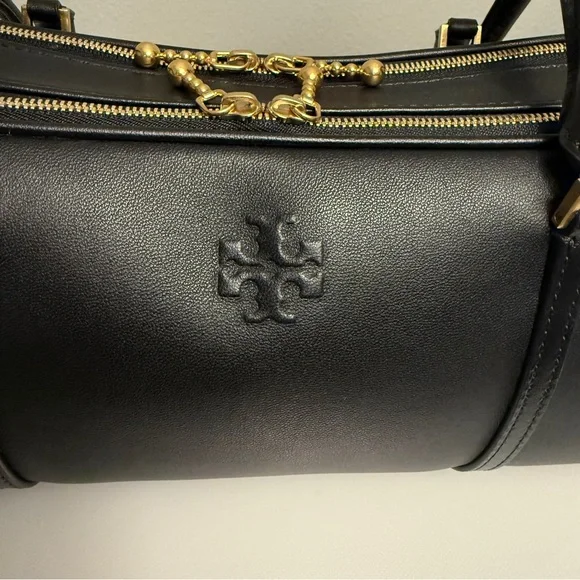 Tory Burch Small Marshmallow Satchel Black - Picture 4 of 10